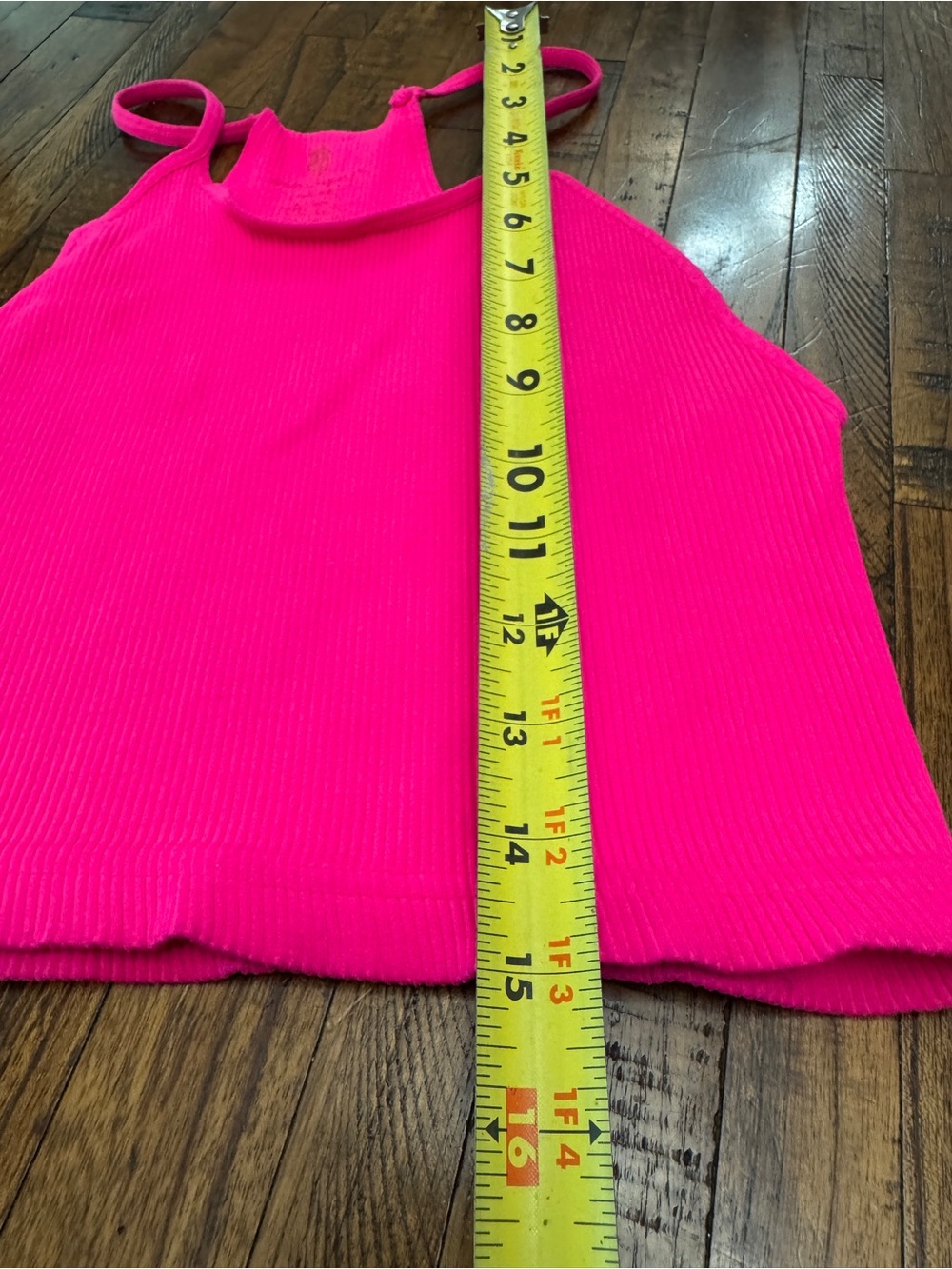 Free People Movement Neon Hot Pink Ribbed Cropped Tank size unknown - Picture 6 of 6